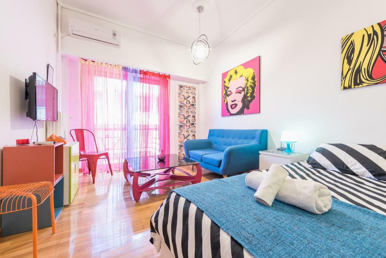 אתונה Zenios Amintas-Pop-Artment For Two In City Center מראה חיצוני תמונה